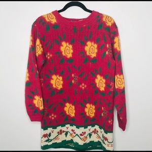 Vintage 80s Floral Bev Goldberg Bright Kawaii